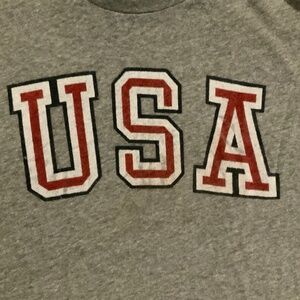 Men’s Sz L Old Navy Short Sleeve Grey USA T